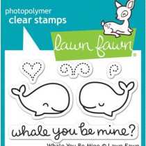 Tarjeta con los sellos Lawn Fawn – Whale you be Mine